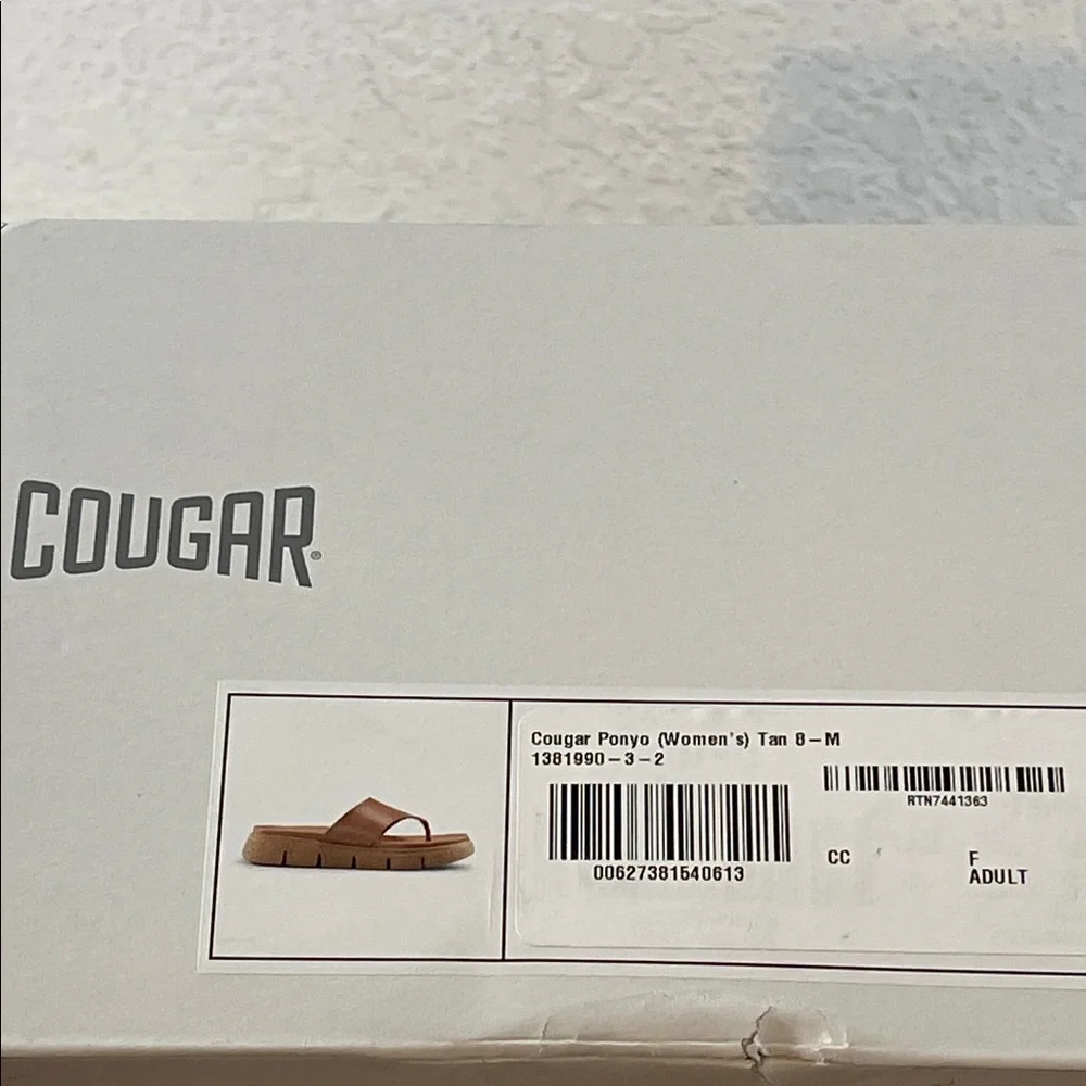 Cougar Ponyo Brown Slip On Sandals Size 8 Made In Spain NEW - Picture 12 of 13